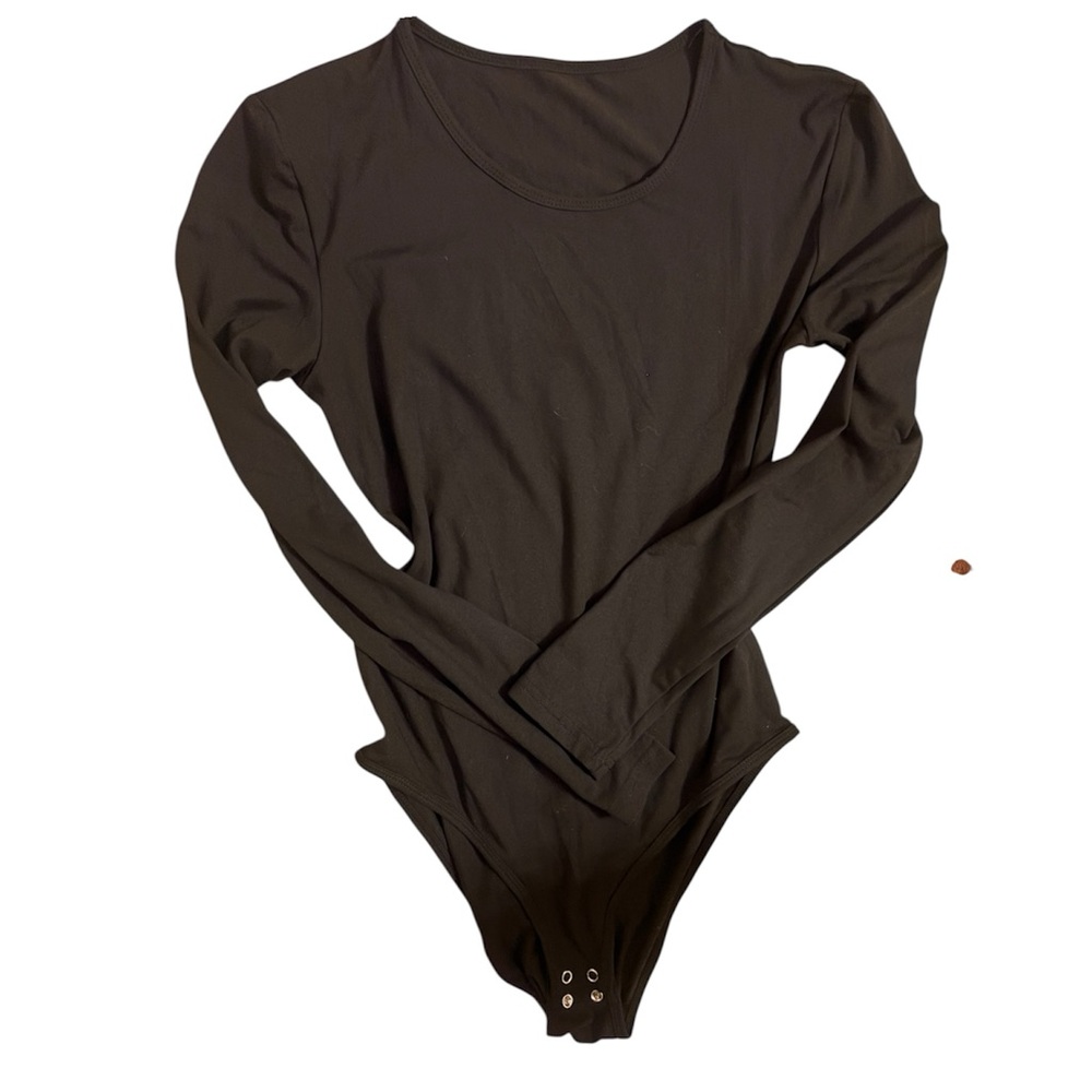 Black Amazon Long Sleeve Bodysuit Women's Size Medium New Without Tags